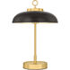 Hector 16 inch 8 watt Aged Brass and Distressed Bronze Rechargeable Table Lamp Portable Light